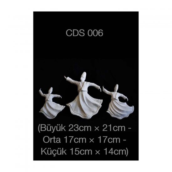 Cds006 Polyester Çoklu Duvar Süsü-Semazen Takım Üçlü
